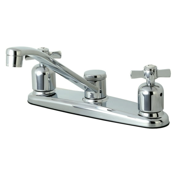 Kingston FB111ZX Millennium Two-Handle 2-Hole 8" Centerset Kitchen Faucet in Polished Chrome