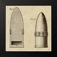 thumbnail image 2 of Inventions 20x20 Black Modern Framed Museum Art Print Titled - Improved Artillery Shell, 2 of 5
