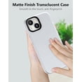 thumbnail image 3 of Case Compatible with iPhone 15 Plus (6.7-inch) Matte Translucent Phone Case for Men, Women, Girls, Thin Back Cover, Frost Clear, 3 of 14