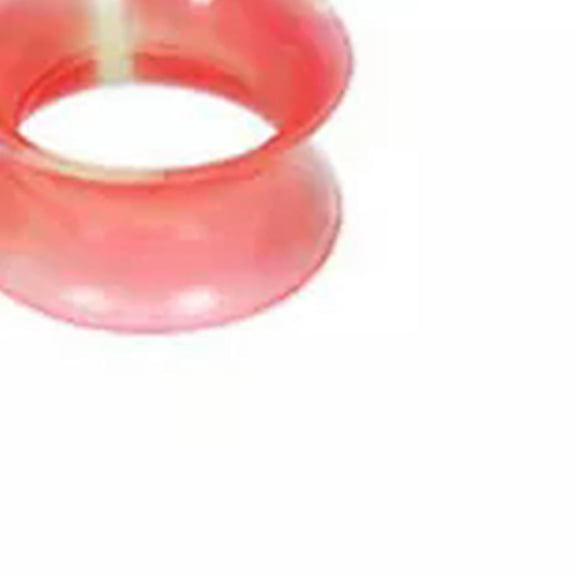 HOOUN 1pc Soft Silicone Tunnels Ear Gauge Plug Body Piercing Jewel Thin Earring Decor-light red mix-14mm