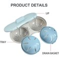thumbnail image 3 of Microwave Egg Poacher Egg Maker Poached Egg Steamer Kitchen Gadget (Blue), 3 of 4