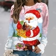 thumbnail image 1 of Sudaderas con estampado 3d de muñeco de nieve y copo de nieve para mujer, blusa gráfica con cuello redondo, Top de Navidad, ropa de otoño, sudaderas con capucha de Anime, jersey para mujer, 1 of 4