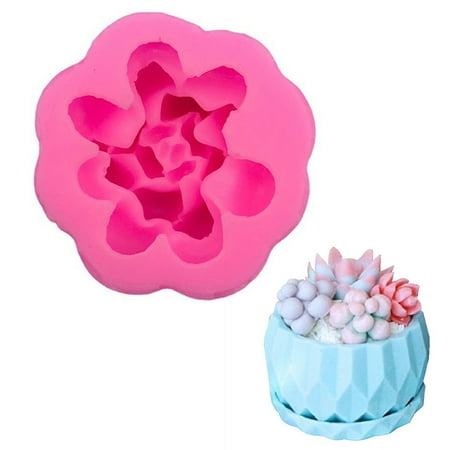 

Succulent Silicone Mold Potted Cake Dessert Diy Drop Glue Decoration Tool ZQQ WL