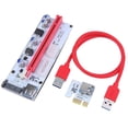 thumbnail image 2 of 60cm 008S PCIE Riser 1X 16X USB3.0 Adaptador Tarjeta Cable Cable para BTC Miner Likrtyny  Componentes de la computadora, 2 of 6