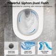 thumbnail image 4 of SOTOMO MY-2133-10R Compact Toilet for Small Bathroom, 10" Rough-In One Piece Fully Skirted Toilet with Upgraded UF Seat, 25"D x 13.4"W x 28.4"H, 1.1/1.6 GPF Dual Flush Toilet, White, 4 of 10