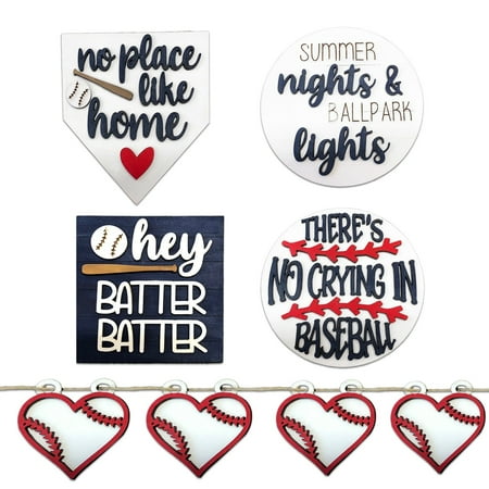 

ZHENYANGli Sports Rugby Tier Tray Rugby Tier Tray Decoration Sports Decoration Sign Decoration Farmhouse Fall Summer Supplies Printed Tiering Tray Decoration（5PCS）