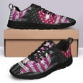 thumbnail image 4 of Faith Over Fear Breast Cancer Awareness Running Shoes Sneakers Mesh Black Size 5, 4 of 5
