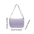 thumbnail image 4 of Bolso Bandolera Acolchado para Mujer Hombro Nailon Color Sólido () Púrpura, 4 of 9