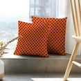 thumbnail image 6 of LALILO Throw Pillow Covers Bright Orange Amp Black Polka Dot Cushion Cover 18" x 18", 2 Pack, 6 of 6