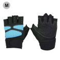 thumbnail image 1 of Levantamiento de pesas Guantes de gimnasio Entrenamiento Fitness Entrenamiento de muñeca Ejercicio Deportes (Azul cielo M), 1 of 8