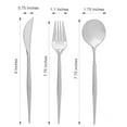 thumbnail image 3 of Efavormart 24 Pack | 8" Silver Heavy Duty Plastic Cutlery Set | Silver Handle Plastic Silverware, 3 of 5