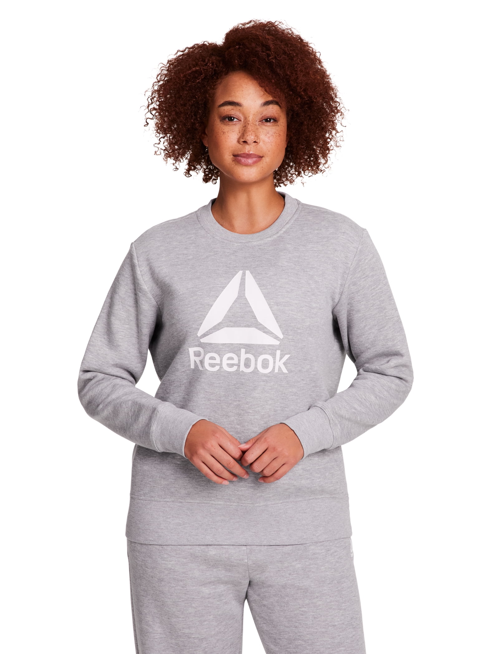 Reebok Women's and Women's Plus Sport Core Crewneck and Straight Leg Pant 2-Piece Set, Sizes XS-4X