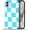 Blue Twist Check, variant on for iPhone 16 Case, [Hybrid 2-Layer Hard Shell] Military-Grade Protection, All-Around Shockproof, Silicone Protective Phone Case for iPhone 16 - Coloring Mushroom