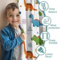 thumbnail image 3 of Blackout Kids Curtains,White Dinosaurs Geometric Leaves Pattern Childrens Insulated Curtains Set Of 2,Bedroom Essentials,Toddler Room Decor 42"x54", 3 of 5