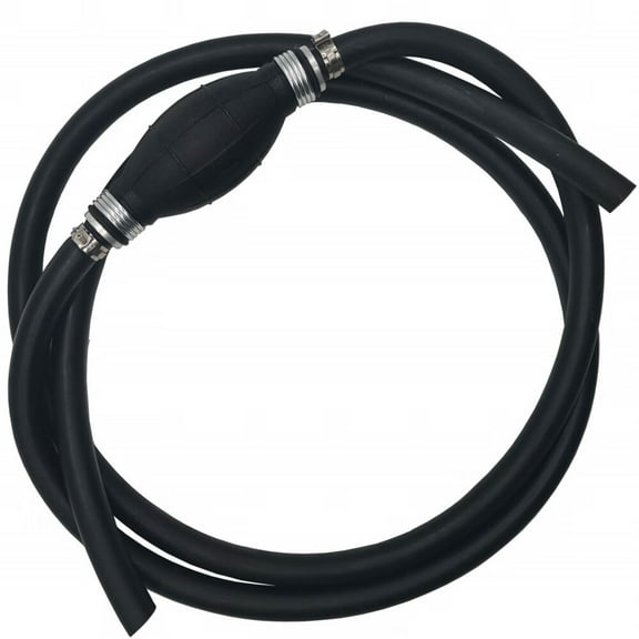 6FT Fuel Line Assembly 3/8" Inner Dia 5/8" Outer Dia Hose Line Marine Outboard Boat Motor RVs Fuel Assembly with Primer Bulb Steel Hose Clamps