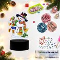 thumbnail image 4 of DIY LED Snowman Rhinestone Art Kit - Tabletop Holiday Decor Lamp - Christmas Family Activity(B), 4 of 6