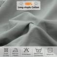 thumbnail image 4 of Lirex Twin XL Size Fitted Sheet, 100% Cotton, 300 Thread Count, Dark Grey, 4 of 8