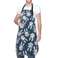thumbnail image 3 of Goofa Cute Rabbit Printed Waterproof Apron 33" Chef Aprons for Men Heavy Duty Chemical Work Apron Adjustable Bib Apron, 3 of 9