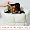 thumbnail image 6 of Leopard Decorative Velvet Earring Holder Display Case Storage Box Portable with Removable Compartment - Gift Ideal, 6 of 7