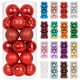 thumbnail image 2 of XmasExp Adornos de bolas de Navidad de 24 quilates, juego de adornos navideños inastillables, decoraciones para bolas de árbol de Navidad de 40 mm/1,57 pulgadas (1,57 pulgadas, rojo), 2 of 4