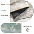 thumbnail image 2 of Teal Coastal Round Rug 5ft Washable Circle Kitchen Rugs Non Slip Vintage Ocean Beach Shell Nautical Large Area Rug Indoor Floor Carpet for Bedroom Living Room Home Office Dining Room Nursery, 2 of 8