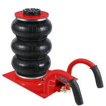 3 Ton/6600Lbs Triple Bag Air Jack, Fast Lifting to 15.75 inch, Short Handle Pneumatic Car Repair Inflatable Bladder Jack, Red
