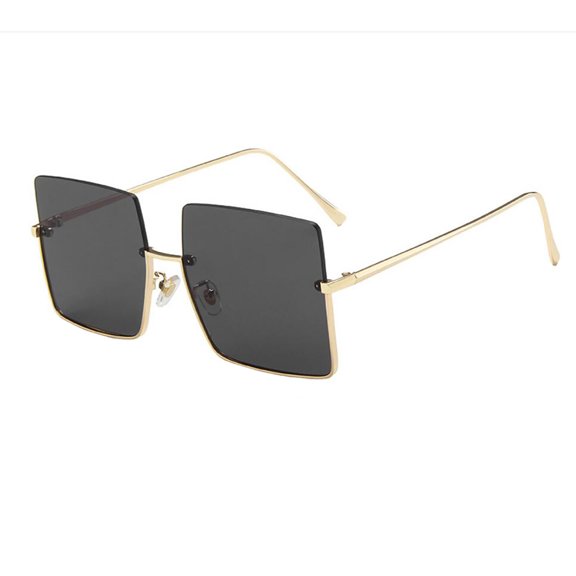 Miorin Under $10 Oversized Square Aviator Sunglasses for Women Men Vintage Retro Sun Glasses Gray Frame Grey Lens Sunglasses