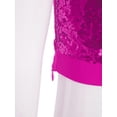 thumbnail image 7 of Alvivi Kids Girls Ballet Dance Outfits Shiny Metallic Crop Top with Booty Shorts Gymnastics Tracksuit Hot Pink 6, 7 of 7