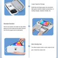 thumbnail image 4 of Para Nintendo Switch y OLED PU bolsa de almacenamiento estuche rígido portátil soporte bolsa consola cubierta protectora accesorios, blanco con patrón, 4 of 5