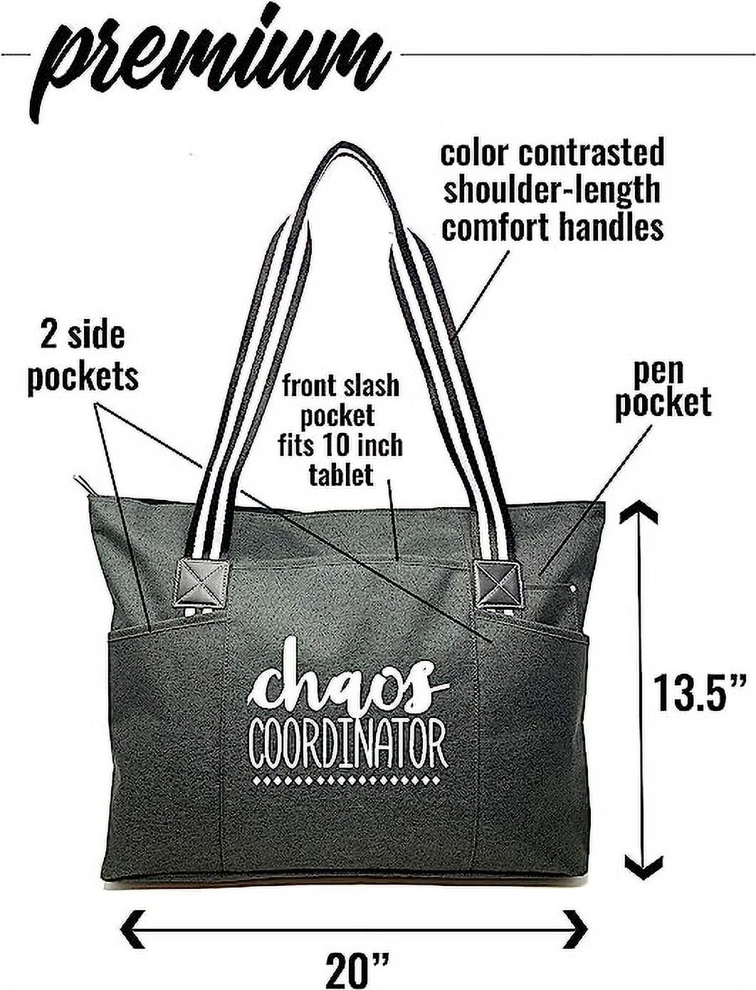 Canvas 'Boss Lady' Tote Bag – Large & Durable With Reinforced Handles | Perfect Work, Beach, Or Gift Tote For Women