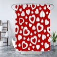 thumbnail image 4 of Valentine''s Day Shower Curtain Romantic Red Heart Sweet Love Sweetheart Wedding Lover Modern Bath Curtain with Hooks, 4 of 6