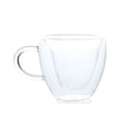 thumbnail image 2 of Taza de Cristal Transparente de Pared Doble para Taza de Café, Taza Caliente para Beber con Asa - 150ml 150 ml Sunnimix Taza de café de doble pared, 2 of 7