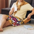 thumbnail image 5 of Balery Fox Face Men's Cotton Knit Pajama Shorts Waistband & Pockets,Short Pajama Pants-Small, 5 of 8