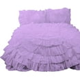thumbnail image 2 of D.N.G. BEDDINGS 3 Piece 100% Egyptian Cotton Circle Ruffle Comforter Set, 550 GSM Filled Microfiber - Super King Size, Lilac Color - 800 Thread Count, 2 of 5