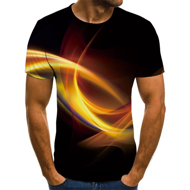 Summer Men's T-Shirts 3D Printing Hot Selling Graphics Colorful Geometric T-Shirt