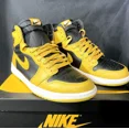thumbnail image 2 of Ni - ke Ni - ke Air Jordan 1 Retro High OG Pollen/White-Black US Men's Size 12 - 555088-701, 2 of 5