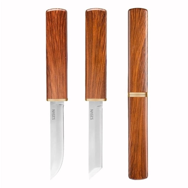 WLOELOEW Stainless Steel Double Edged Fruit Knife With Phoenix Design For Outdoor Camping And Kitchen Use
