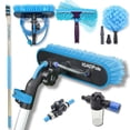 thumbnail image 1 of IGADPole Kit de Nettoyage de Fenêtre 12 Pieds (3.6m), Équipement de Nettoyage de Fenêtre – Raclette, Récurreur, Distributeur de Savon & Brosse à Eau avec Perche Extensible pour Maison & Extérieur, 1 of 4