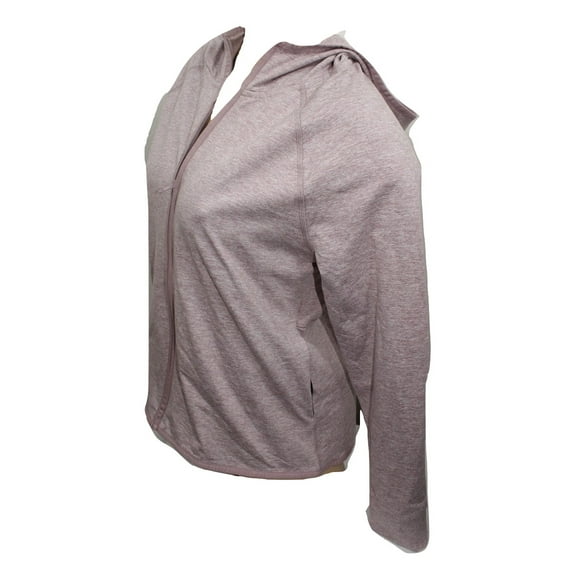 Victoria's Secret Pink High Low Stretch Hoodie Full Zip Marl Purple Size Medium NWT