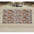 thumbnail image 1 of Abstract Decorative Rug, Hand Drawn Sketchy Geometrical Retro Modern Circles Image Illustration, Quality Carpet for Bedroom Dorm and Living Room, 6 Sizes, Burnt Orange, by Ambesonne, 1 of 1