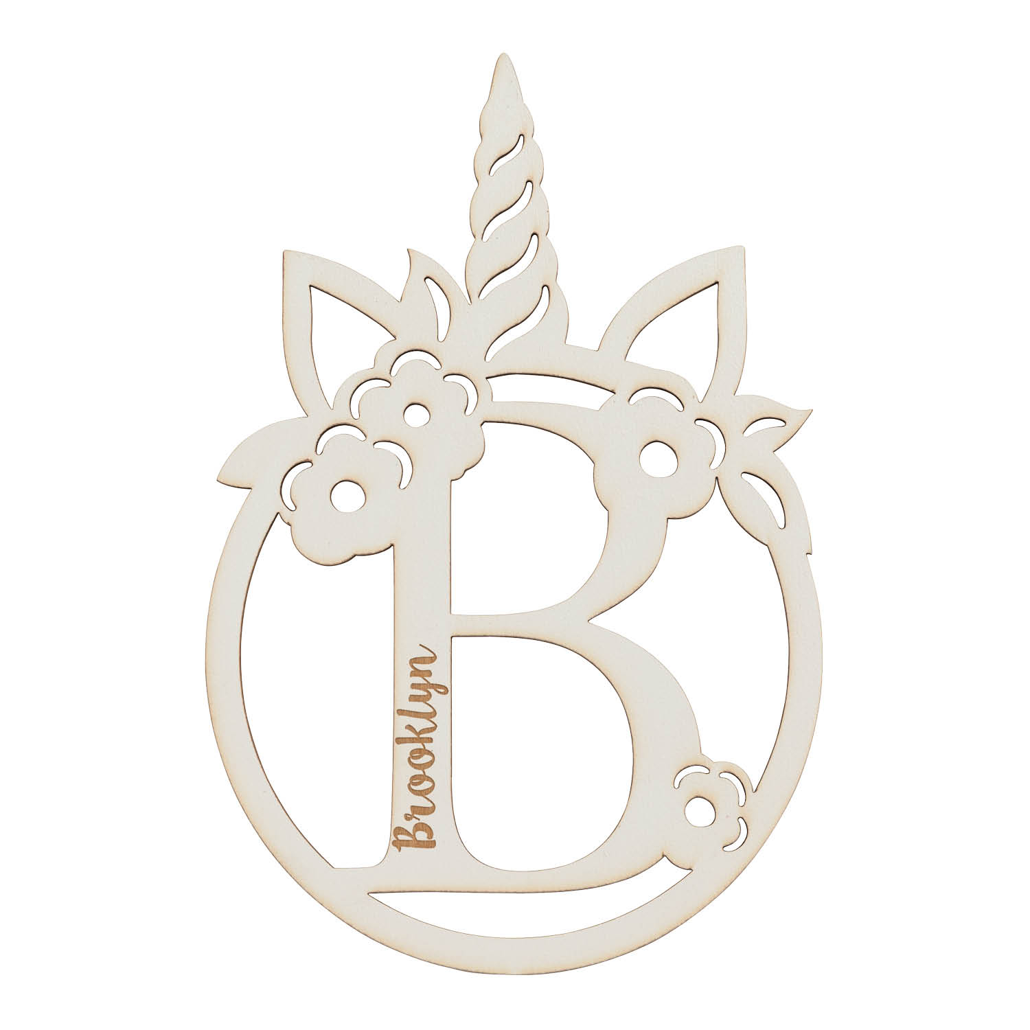 DIY Unicorn Initial Wood Plaque