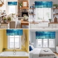 thumbnail image 5 of Summer Sea Valance Curtain Underwater Blue Ombre Ocean Waves Seascape Sand Window Valances Rod Pocket Short Curtains Window Treatments for Kitchen Bedroom Bathroom Laundry 42" x 18", 5 of 9