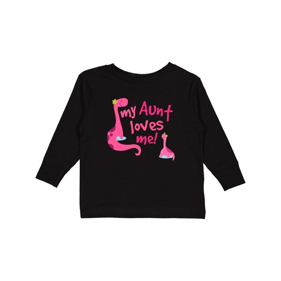 Inktastic My Aunt Loves Me Girls Long Sleeve Toddler T-Shirt
