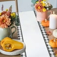 thumbnail image 4 of Polka Dots Plaid Pumpkin Table Runner, Autumn Thanksgiving Kitchen Dining Table Decoration for Home Party Decor 13x120 Inches, 4 of 9