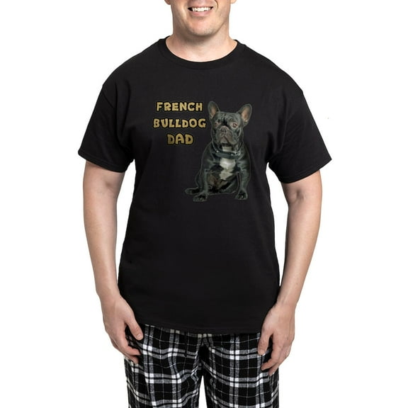 CafePress - French Bulldog Dad Men's Dark Pajamas - Men's Dark Loose Fit Cotton Pajama Set