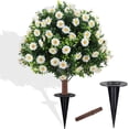 thumbnail image 4 of Outdoor Artificial Tree with Ground Stake, Realistic Faux Potted Plant for Garden Patio Yard Decor, UV Resistant and Weatherproof, Easy Insert Design, No Maintenance Gree, 4 of 4