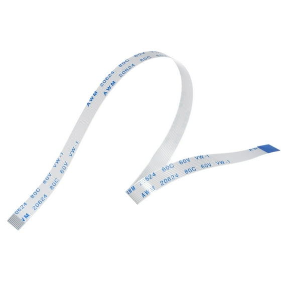Uxcell FFC Ribbon Flat Flexible Cable 10 Pin 0.5mm 200mm (B Type) for LCD Laptop 5 Pack