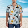 thumbnail image 4 of Lsque Elephant Tree pattern Hawaiian Shirt for Men, Unisex Summer Beach Casual Short Sleeve Button Down Shirts-Large, 4 of 9