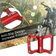 thumbnail image 4 of Unique Bargains 1 Pair Aluminum Alloy Rear Foot Peg Flat Pedal Footrests Red Fit 9/16 Inch Axles MTB Bike Bicycle, 4 of 6