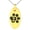 Gold, variant on Stainless Steel Letter J Initial Cat Dog Paws Monogram Engraved Small Oval Charm Pendant Necklace